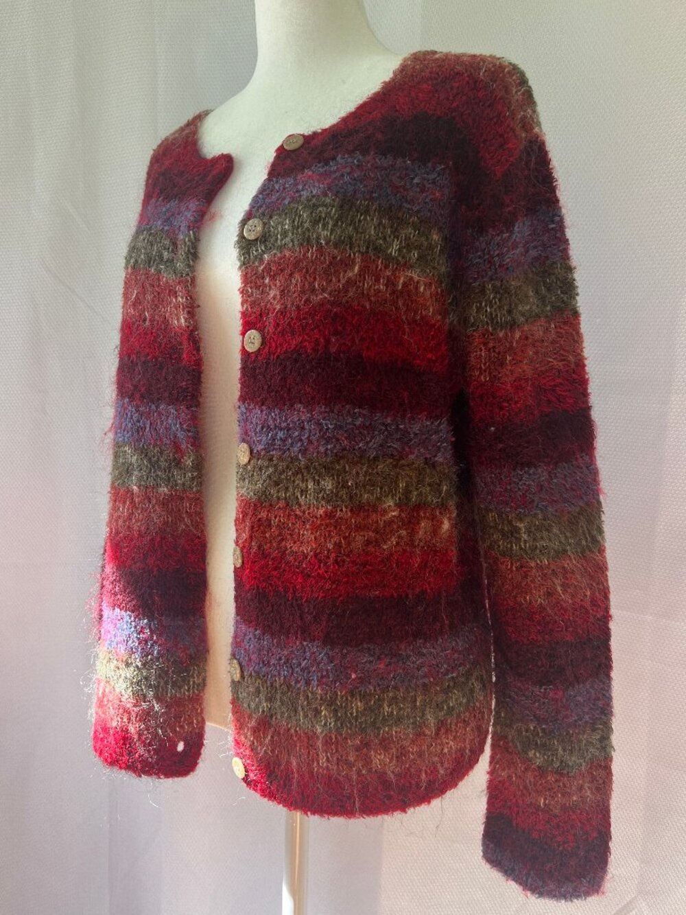 Christopher & Banks Vintage Mohair Blend Striped Cardigan